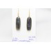 Dangle Earrings 925 Sterling Silver Gold Plated Natural grey sapphire Stone P601